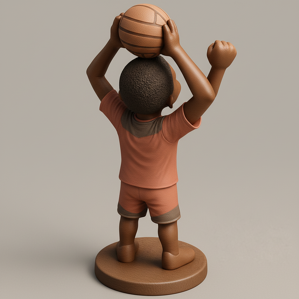 silhouette 3d printer maker-3d portrait printing_Little Champion Statue: Celebrate Sports & Joy