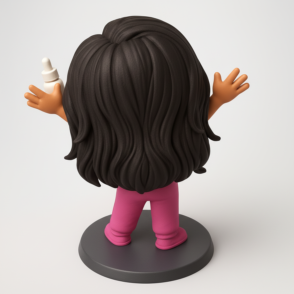 face to 3d model ai-3D portrait printing from photo_Radiant Wellness Buddy Figurine