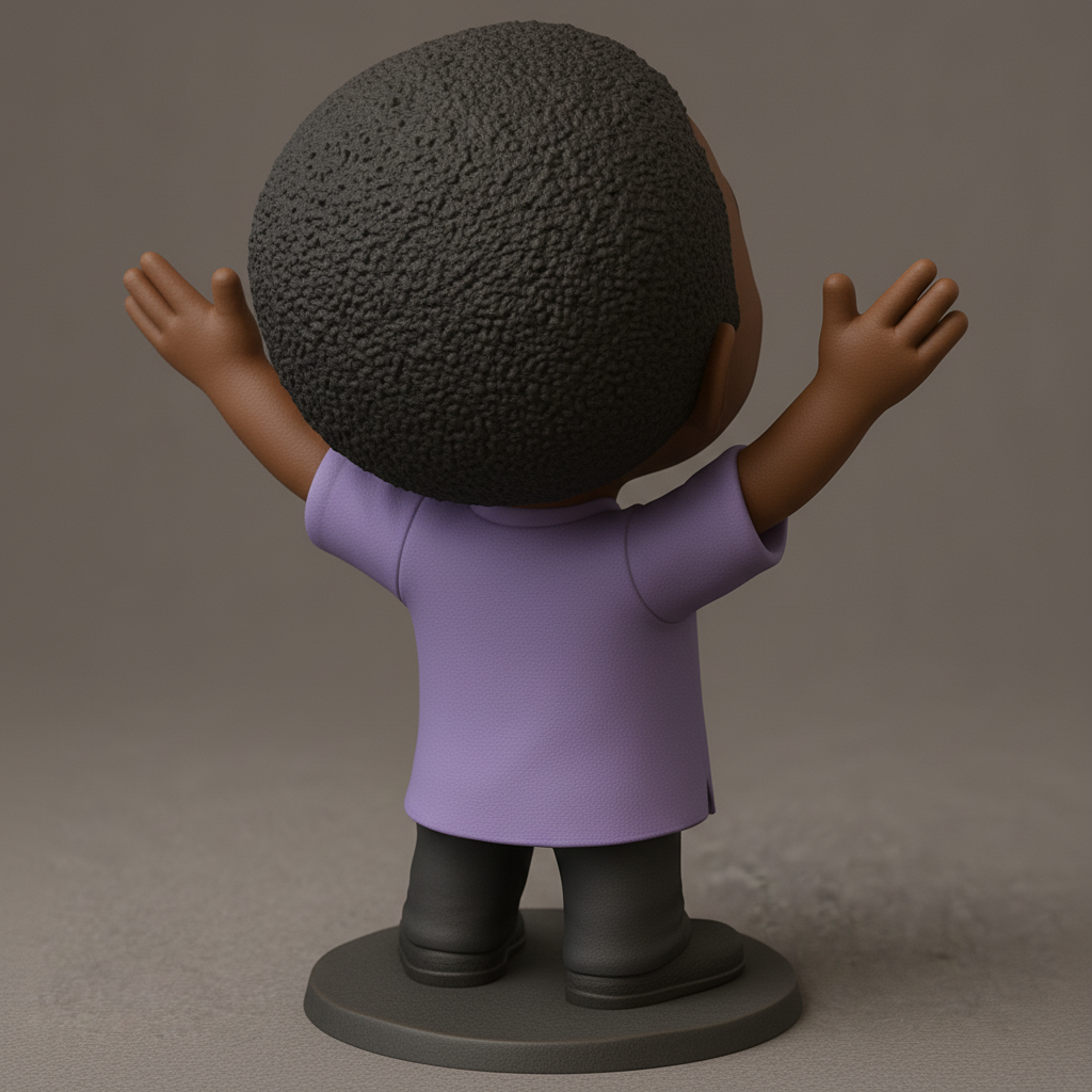 face to 3d model ai-3D portrait printing from photo_Cheer Up! 3D Printable Happy Man Figurine