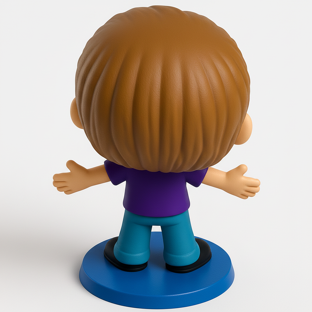 face to 3d model ai-3D portrait printing from photo_Happy Hugging Boy Funko-Style Collectible