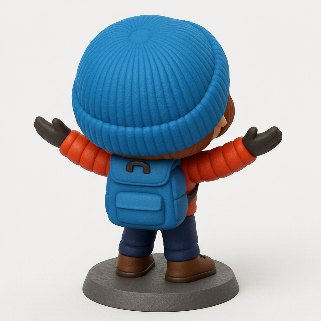 face anatomy 3d model-create 3d face model from photo_Friendly Hiker Funko Style: Your Next Adventure Buddy!