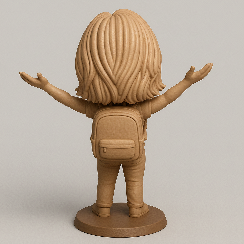 silhouette 3d printer maker-3d portrait printing_Just a girl