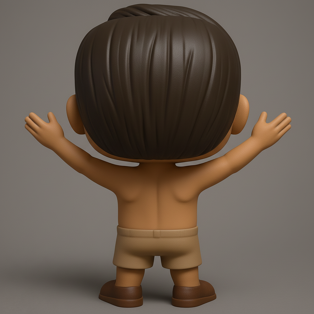 face to 3d model ai-3D portrait printing from photo_Friendly Funko-Style Man: Perfect Desk Companion!