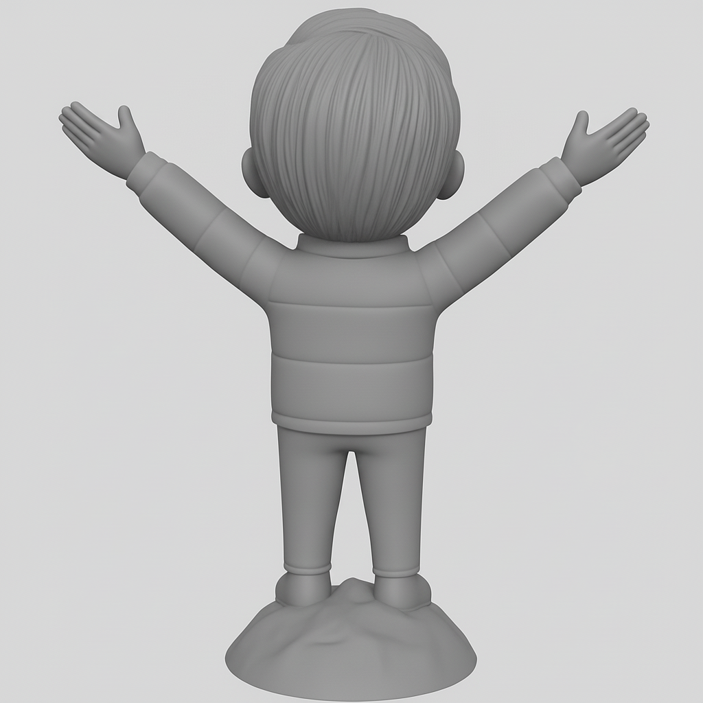 face anatomy 3d model-create 3d face model from photo_Joyful Explorer Figurine - Celebrate Success!