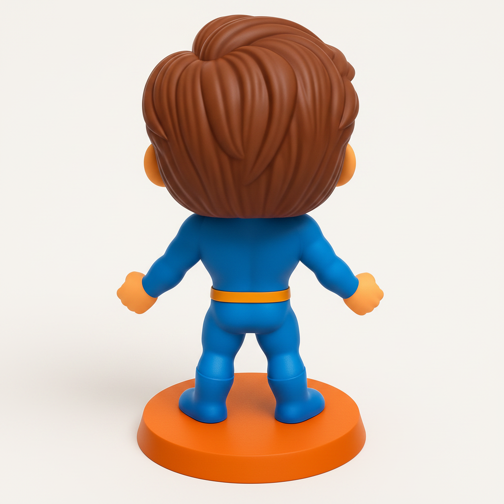 face anatomy 3d model-create 3d face model from photo_Water Hero Collectible Figurine Funko Pop Style