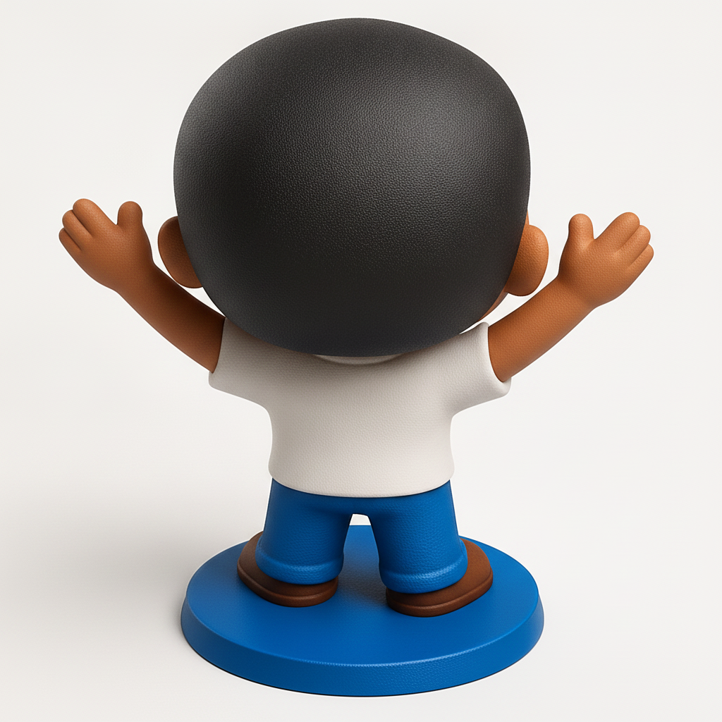 face anatomy 3d model-create 3d face model from photo_Joyful Waving Boy Figurine: A Happy Display Piece!