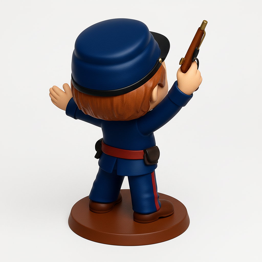 face to 3d model ai-3D portrait printing from photo_Chibi Civil War Union Soldier  Fun & Easy 3D Print