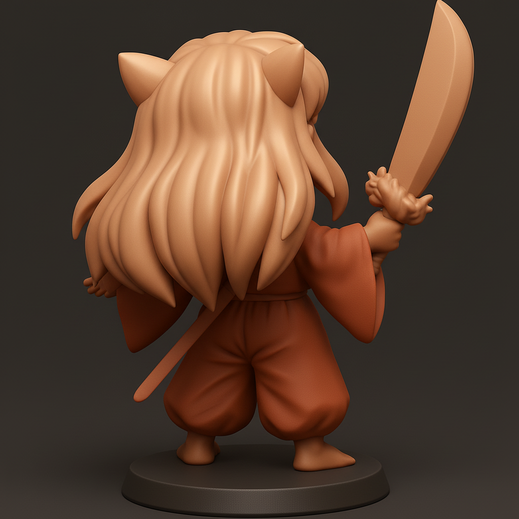 face anatomy 3d model-create 3d face model from photo_Charming Warrior Figurine with Sword