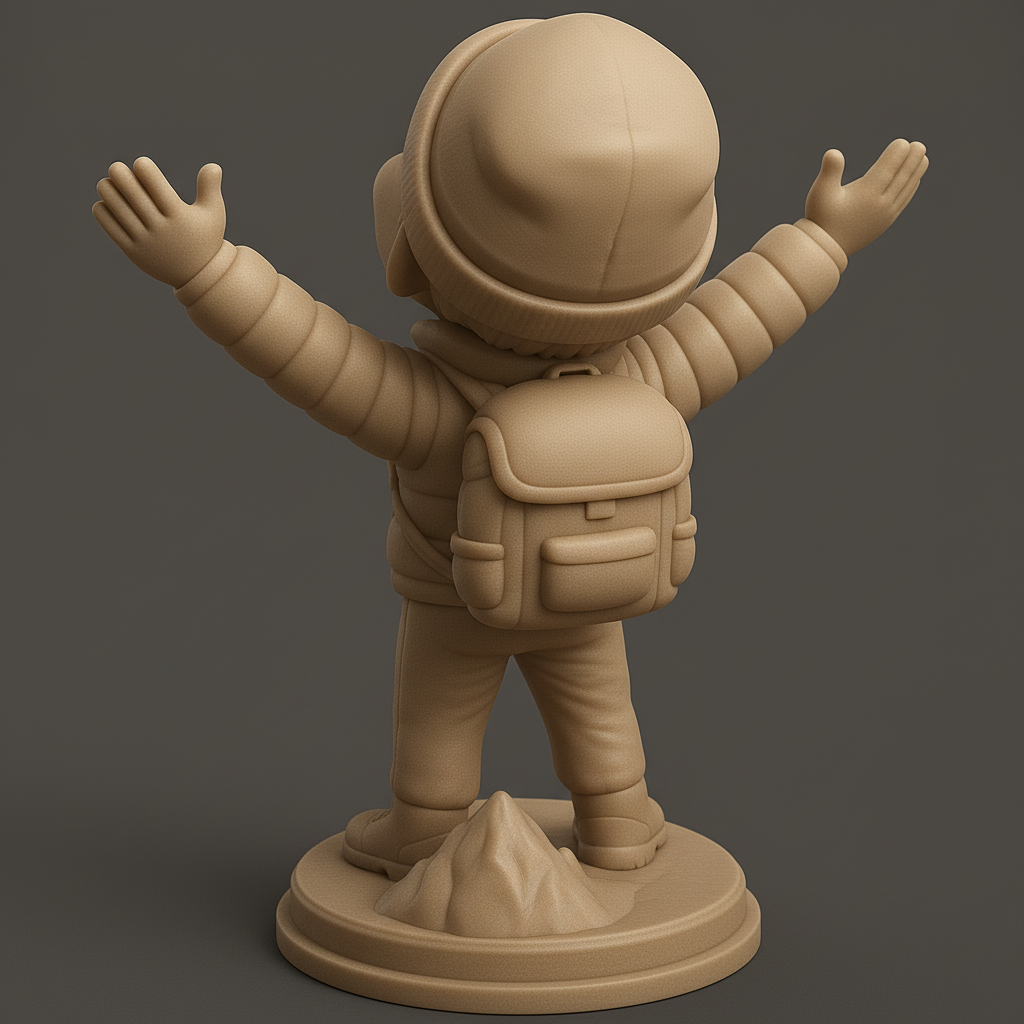 face anatomy 3d model-create 3d face model from photo_Joyful Adventurer Statue