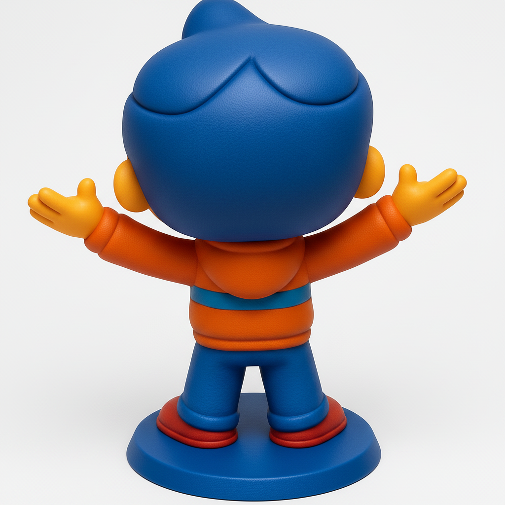 face to 3d model ai-3D portrait printing from photo_Happy Hugs Character - Fun & Vibrant 3D Print!