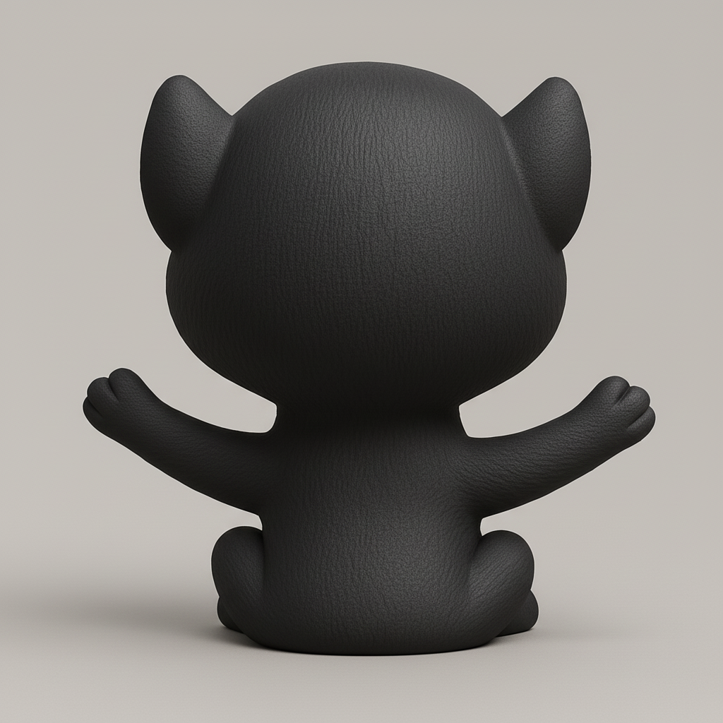 face to 3d model ai-3D portrait printing from photo_Happy Hug Cat Figurine: Spread Joy & Smiles