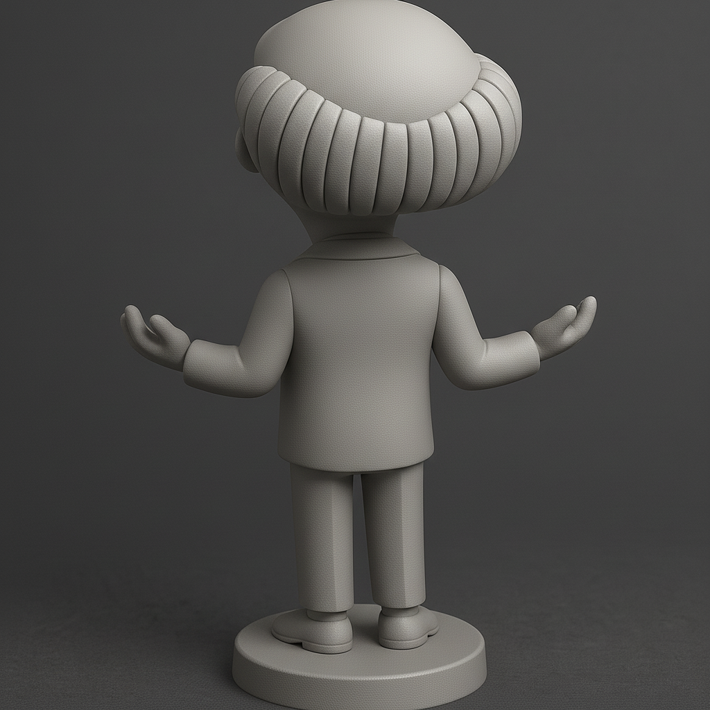 silhouette 3d printer maker-3d portrait printing_Whimsical Businessman Figurine for Fans