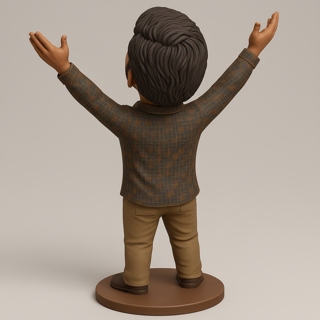 face anatomy 3d model-create 3d face model from photo_Joyful Figurine with Open Arms