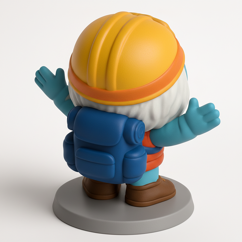 face anatomy 3d model-create 3d face model from photo_Everest Explorer Mascot: Your Cheerful Desk Companion!