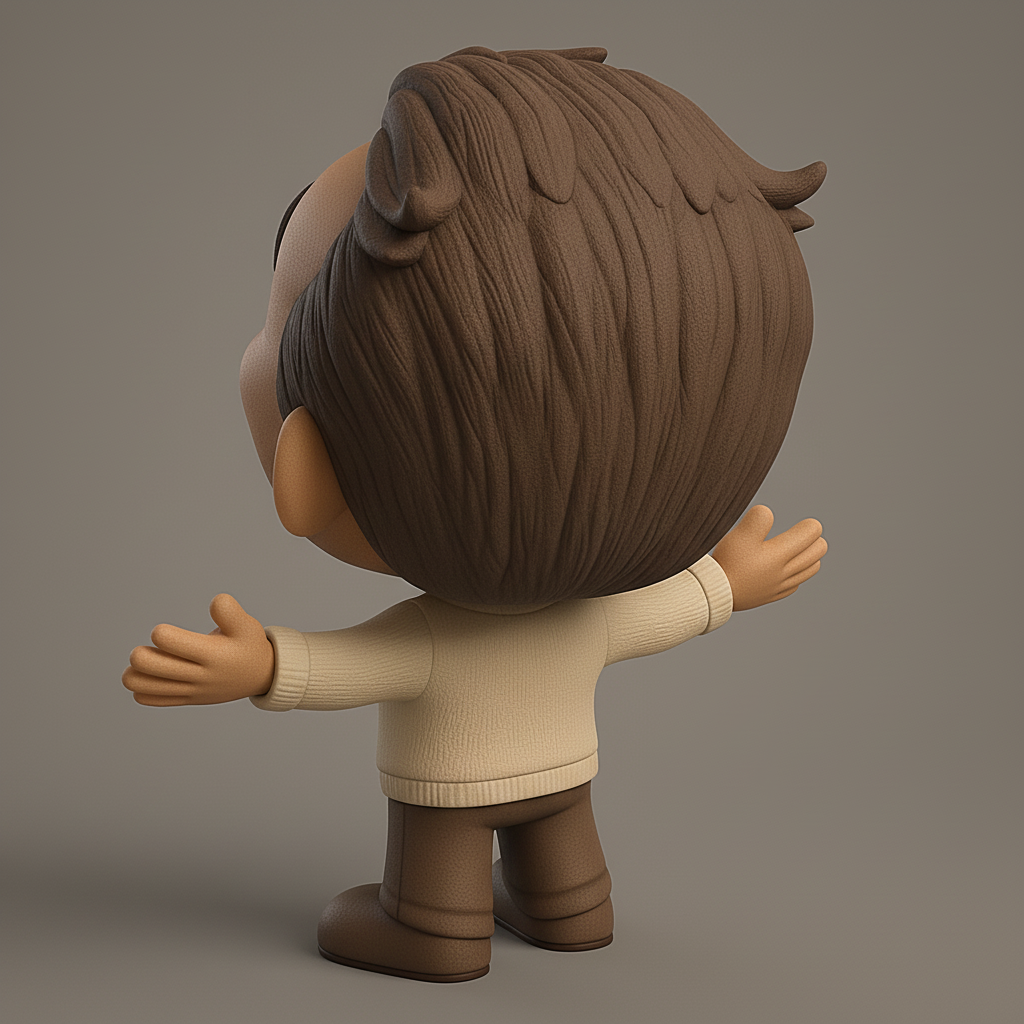 face to 3d model ai-3D portrait printing from photo_Joyful 'Open Arms' Figurine: A Warm Welcome!