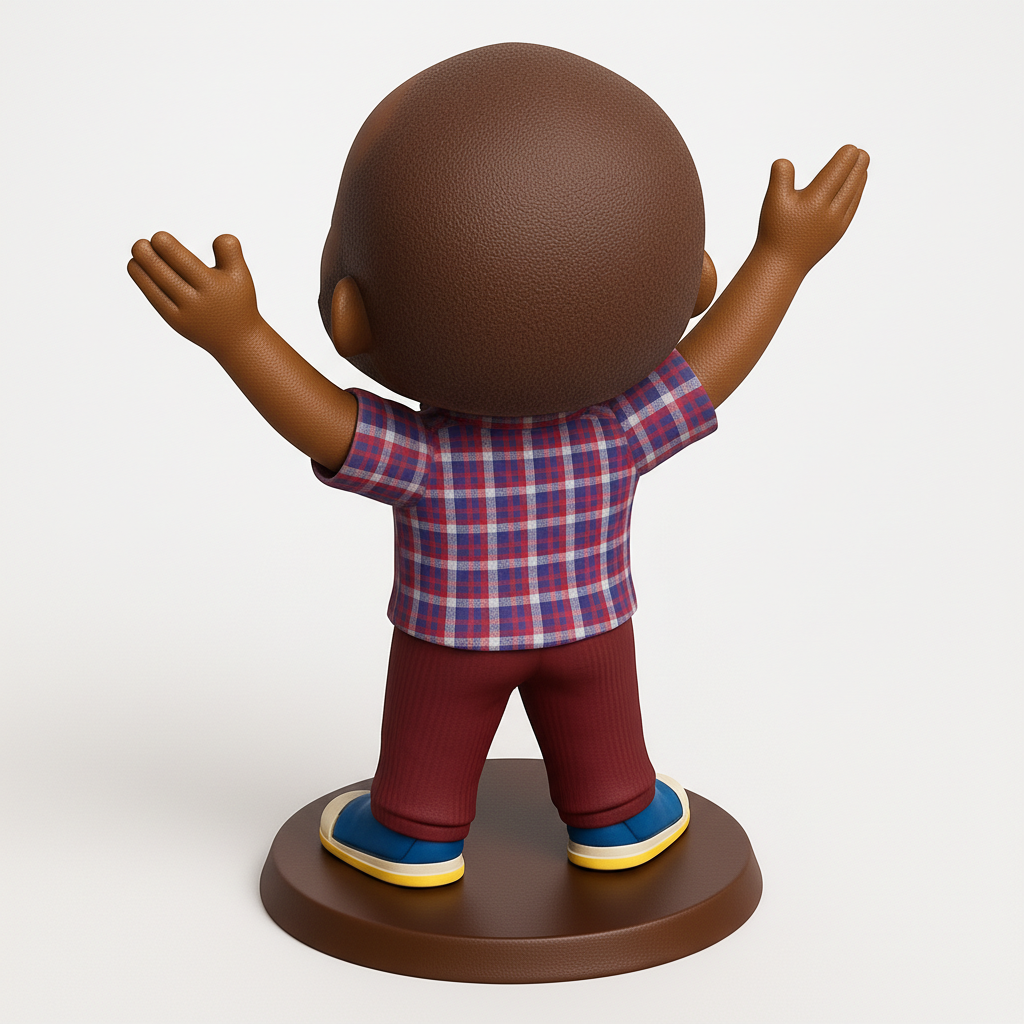 face to 3d model ai-3D portrait printing from photo_Happy Chibi Man Funko-Style Figurine - Spread Positivity!