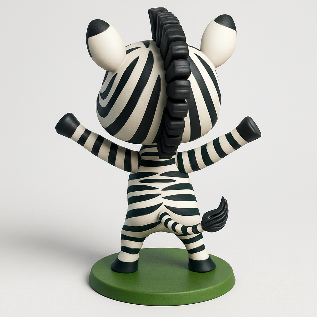 face anatomy 3d model-create 3d face model from photo_Delightful Happy Zebra Pal 3D Print