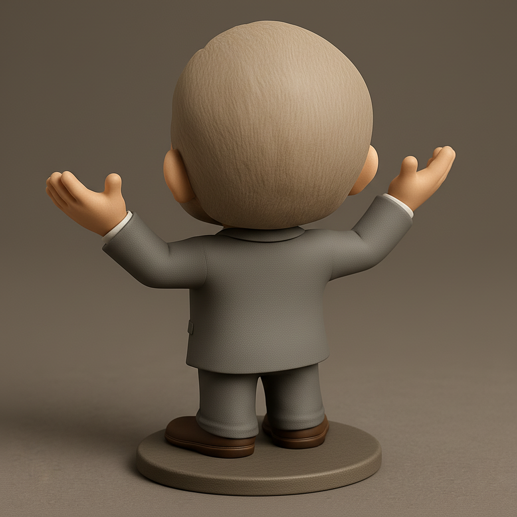 face to 3d model ai-3D portrait printing from photo_Joyful Success Figure - Boost Your Desk's Vibe!