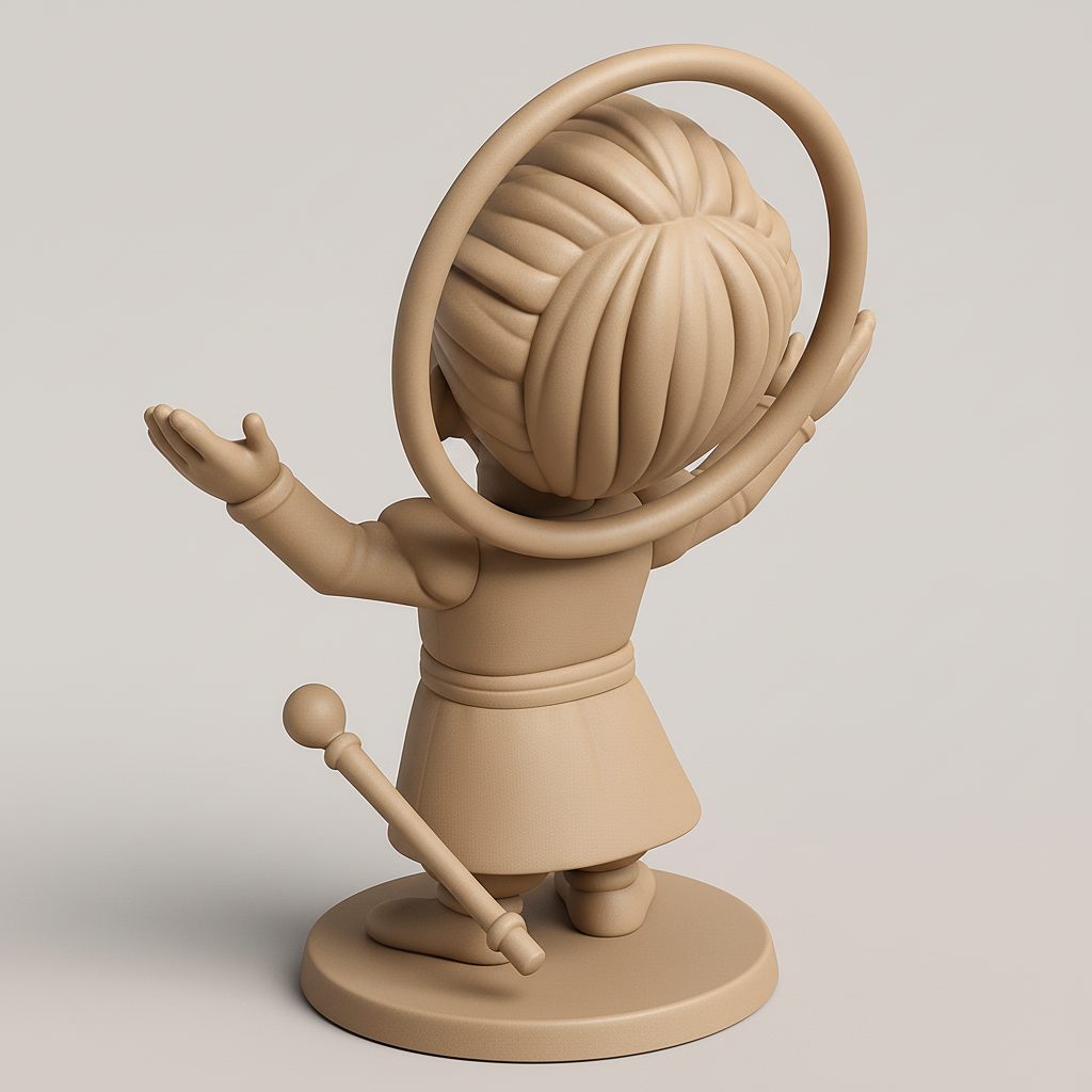 silhouette 3d printer maker-3d portrait printing_Joyful Heroic Kid 3D Model