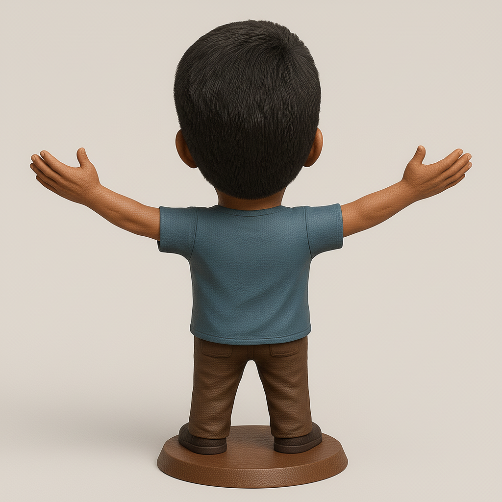 silhouette 3d printer maker-3d portrait printing_Joyful Character Figurine for 3D Printing