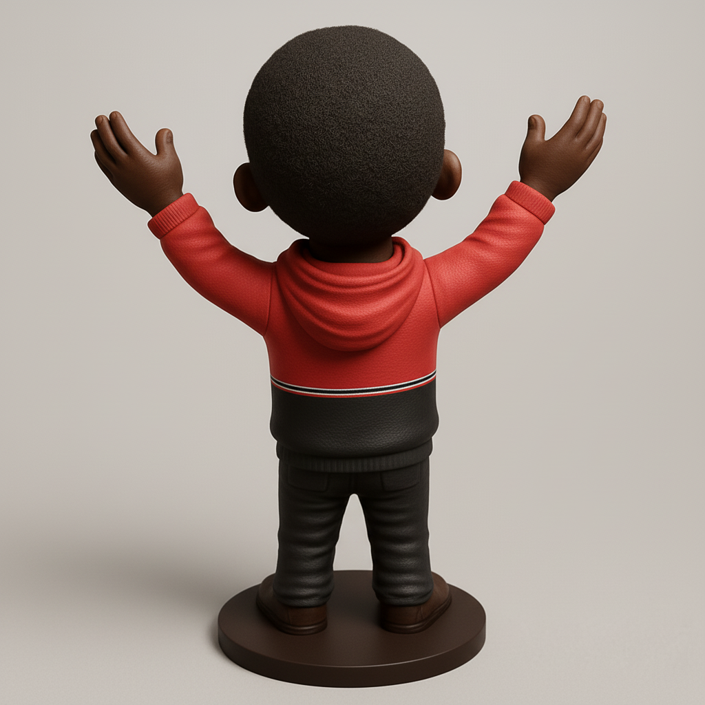 face anatomy 3d model-create 3d face model from photo_Uplifting Joy Kid Figurine: Celebrate Every Win!