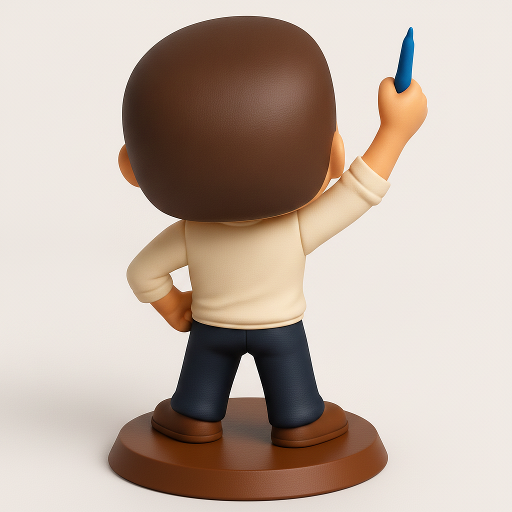 face anatomy 3d model-create 3d face model from photo_Inspiring Creator: Funko-Style Figurine with Pen