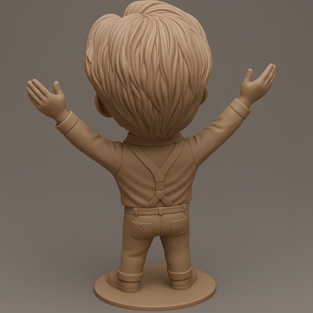 face anatomy 3d model-create 3d face model from photo_Joyful Figurine with Outstretched Arms