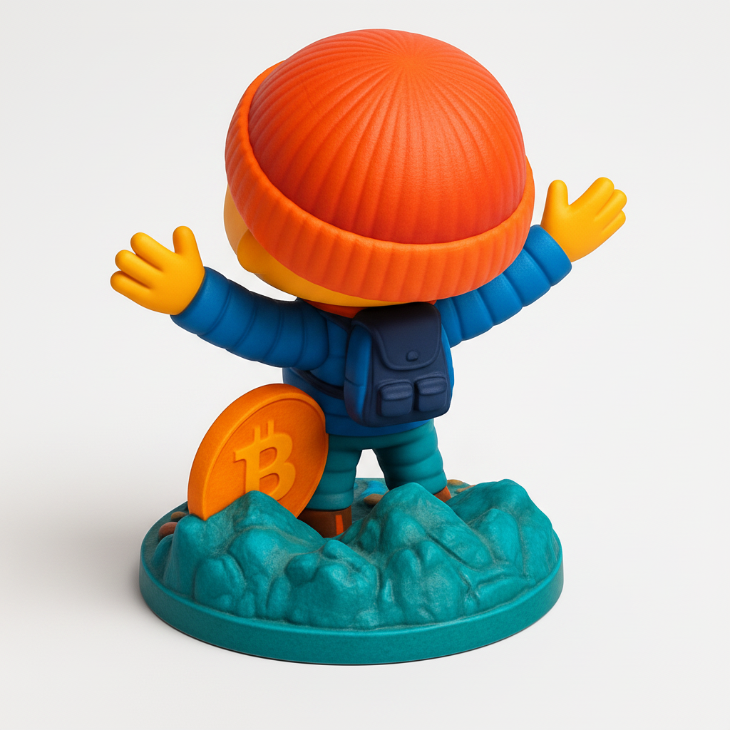 face anatomy 3d model-create 3d face model from photo_HODL Hero: Bitcoin Adventurer Desk Buddy