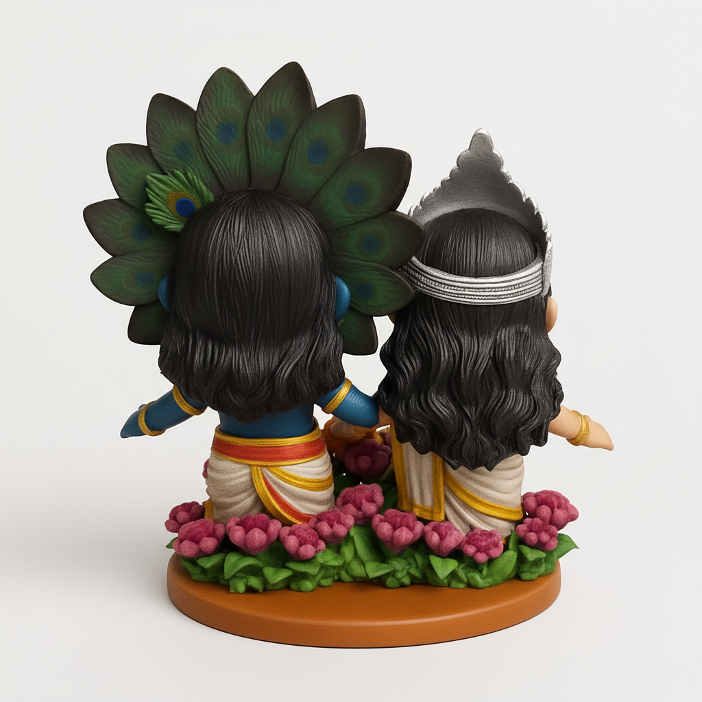 face anatomy 3d model-create 3d face model from photo_Krishna and Radha loves in one frame