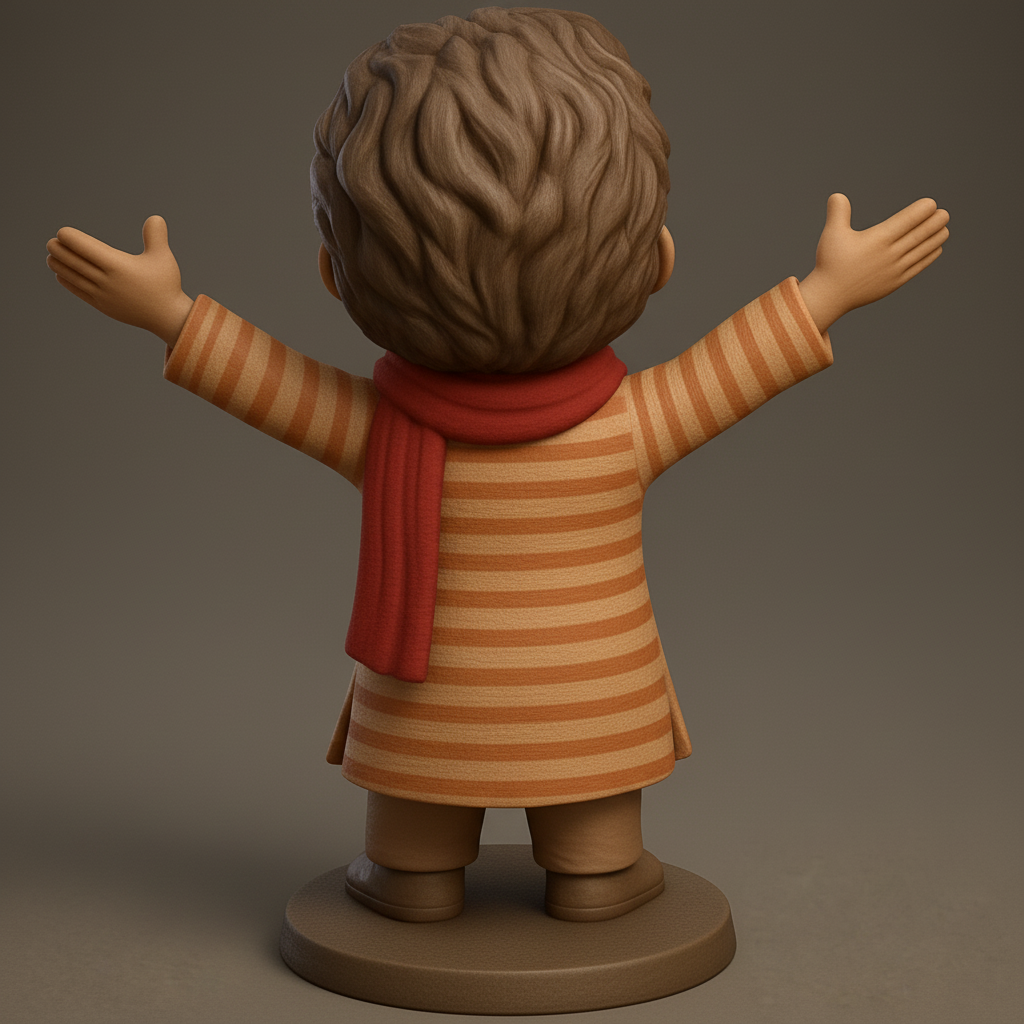 face anatomy 3d model-create 3d face model from photo_Spreading Joy: Happy Child Miniature Statue