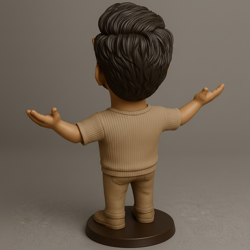 face anatomy 3d model-create 3d face model from photo_Joyful Figurine with Outstretched Arms