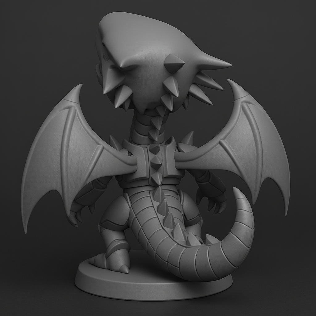 silhouette 3d printer maker-3d portrait printing_Majestic Dragon Figurine for 3D Printing