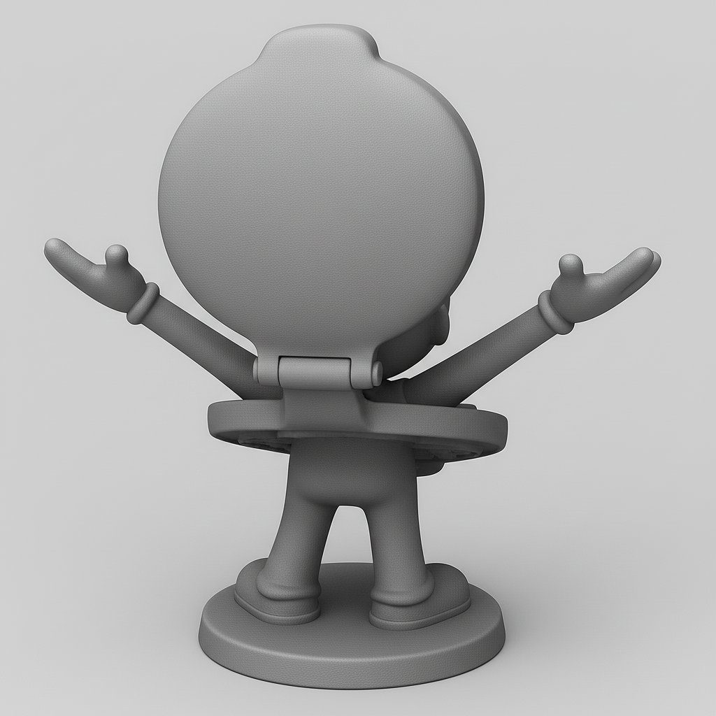 face anatomy 3d model-create 3d face model from photo_Joyful Waffle Maker Character | Fun Foodie Figurine