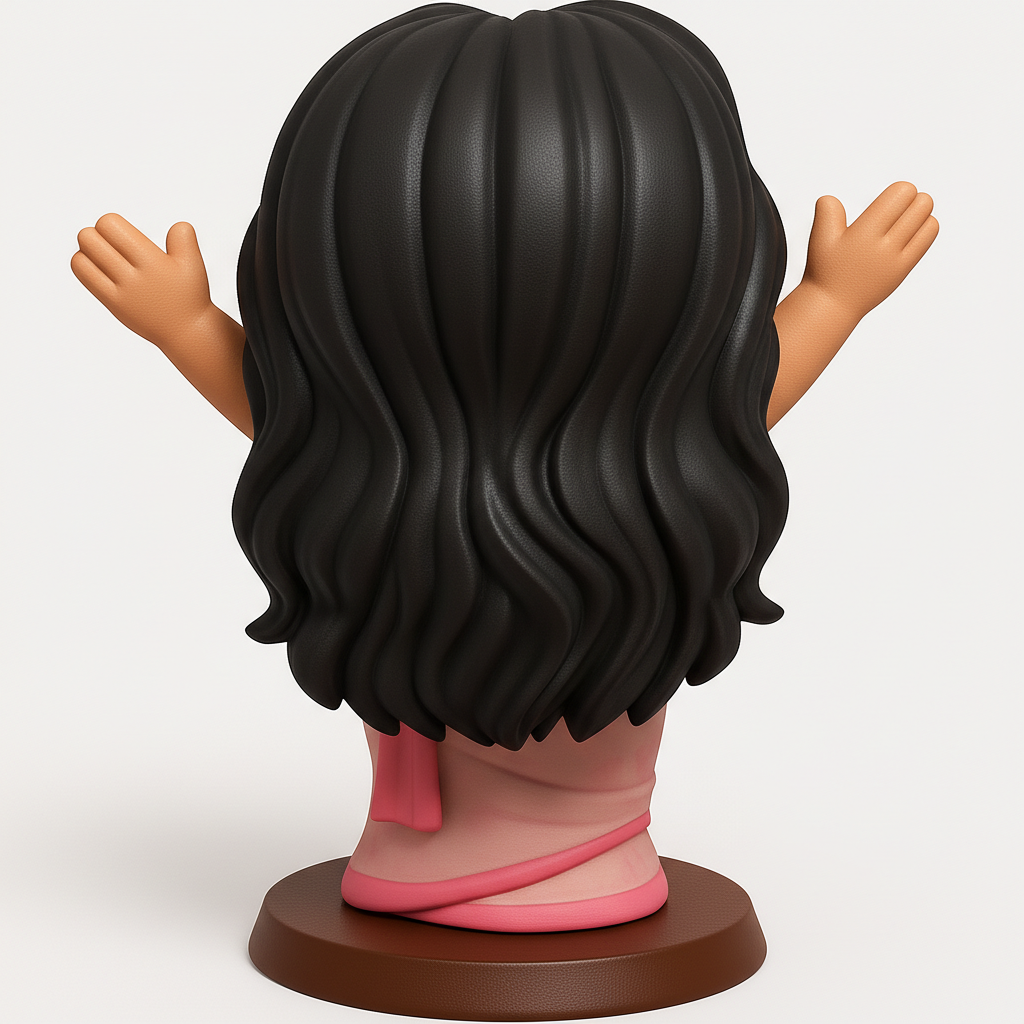 face anatomy 3d model-create 3d face model from photo_Charming Sari Joy Figurine: Instant Mood Booster!