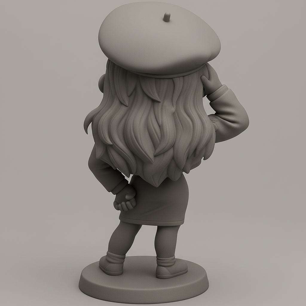 face anatomy 3d model-create 3d face model from photo_Confident Girl Figure: Perfect for Display!