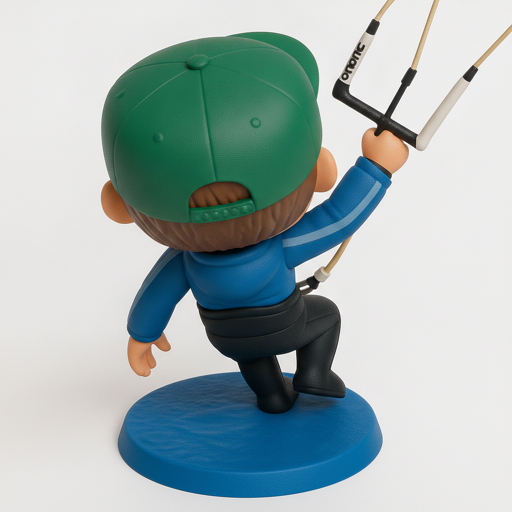 face anatomy 3d model-create 3d face model from photo_Thrilling Kitesurfer Pop-Style Figure with DC Cap