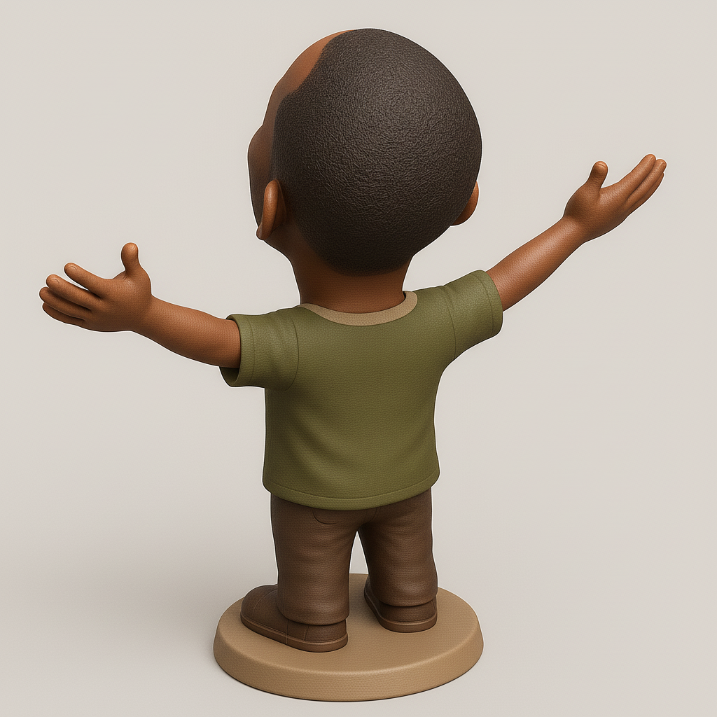 face anatomy 3d model-create 3d face model from photo_Joyful Bobblehead Figure