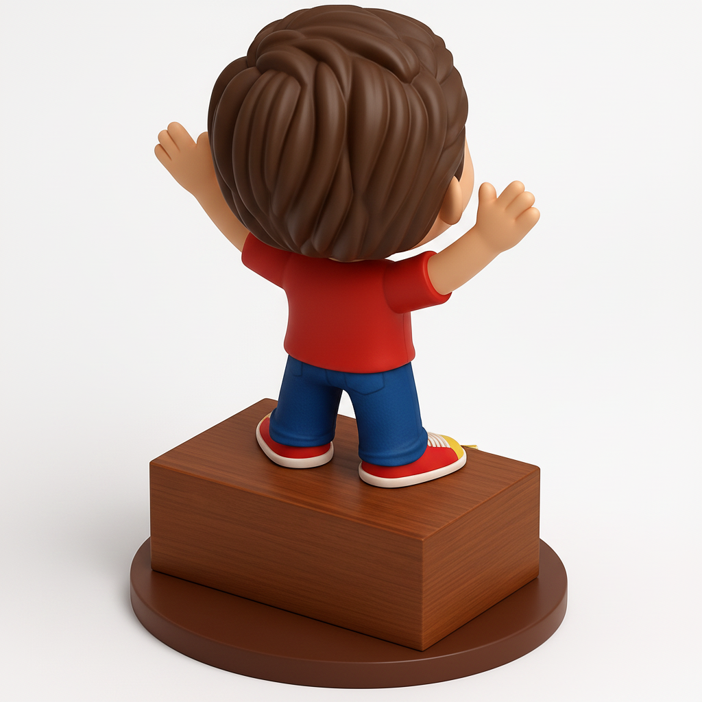 face anatomy 3d model-create 3d face model from photo_Happy Ahmad Bobblehead: Personalized Desk Buddy