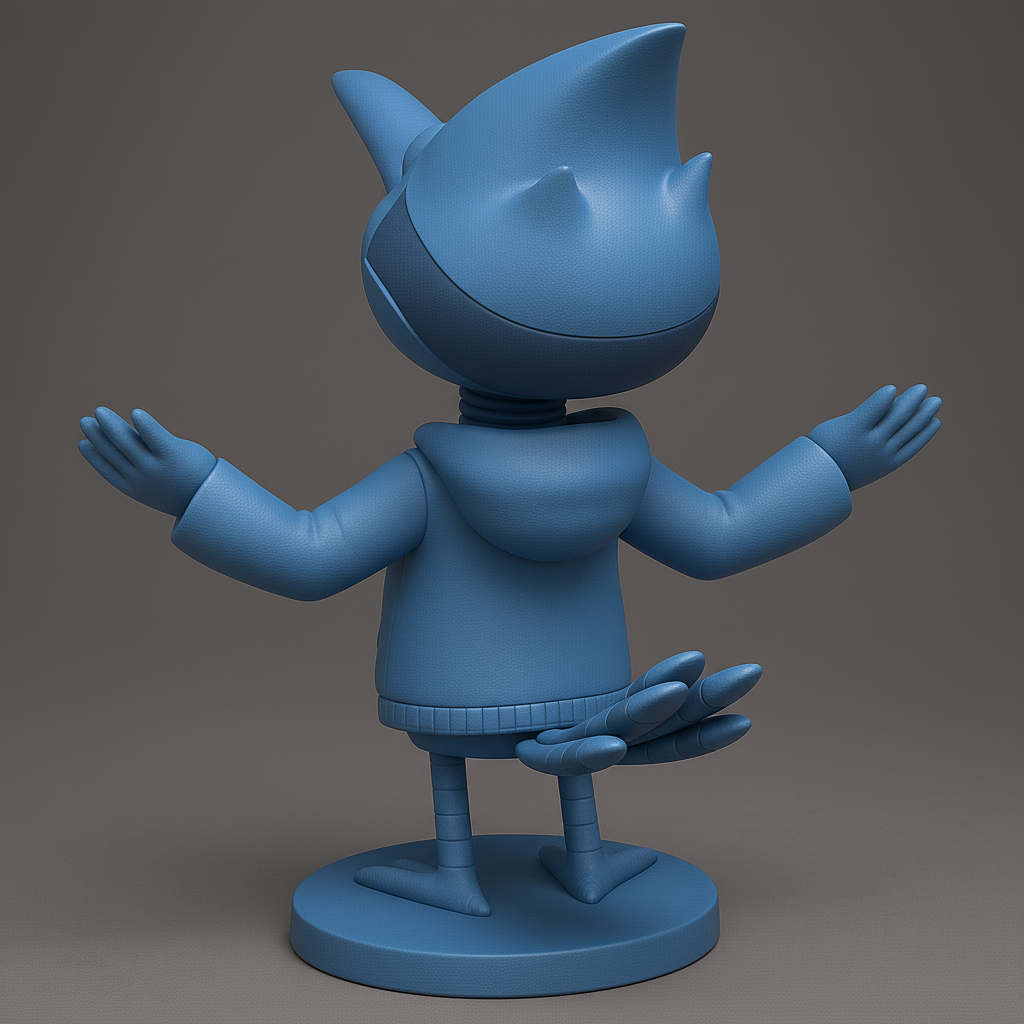 silhouette 3d printer maker-3d portrait printing_Charming Cartoon Bird Figurine for Your Collection