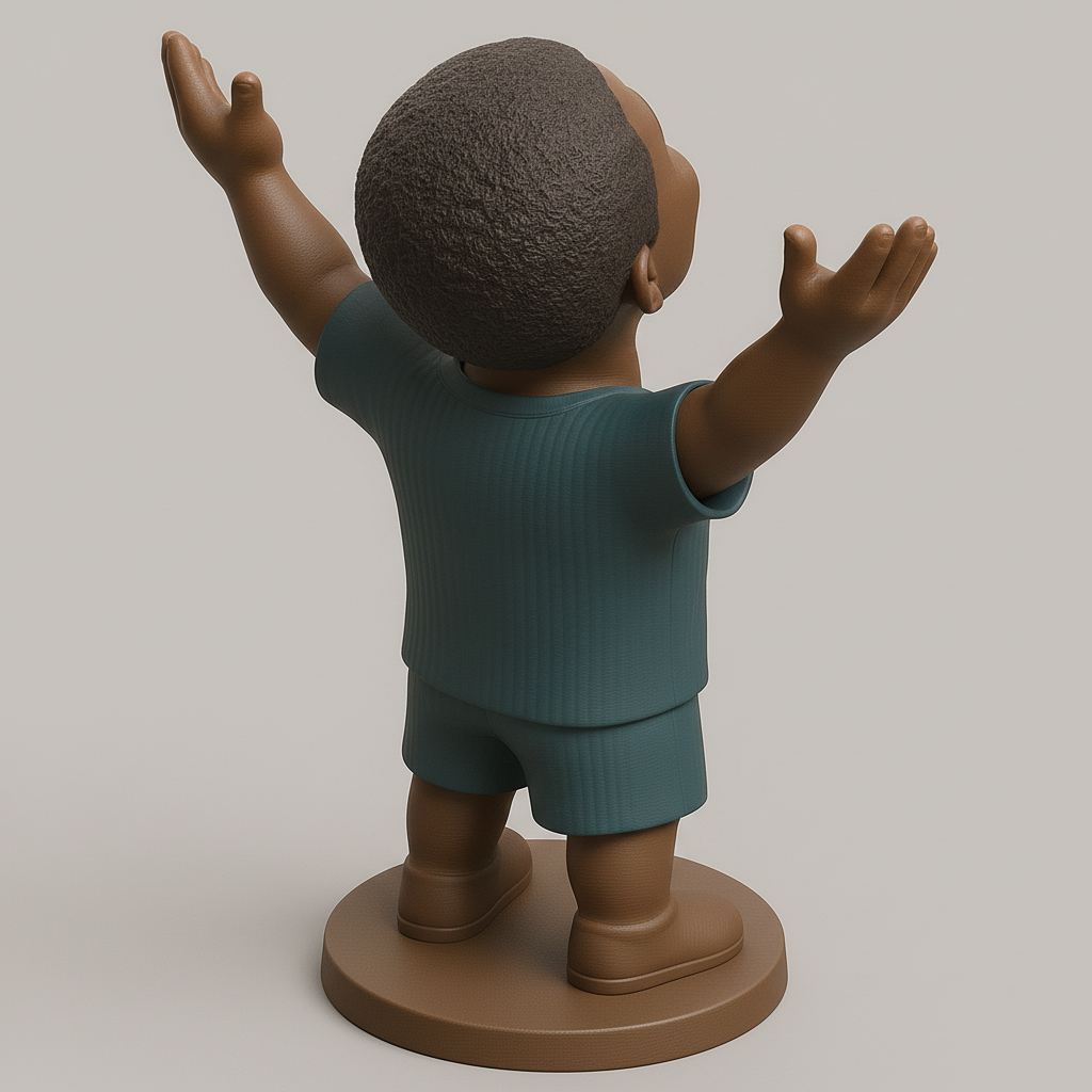 face anatomy 3d model-create 3d face model from photo_Joyful Soccer Player Figurine