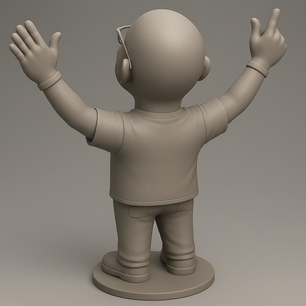 face anatomy 3d model-create 3d face model from photo_Joyful Character Figurine for 3D Printing