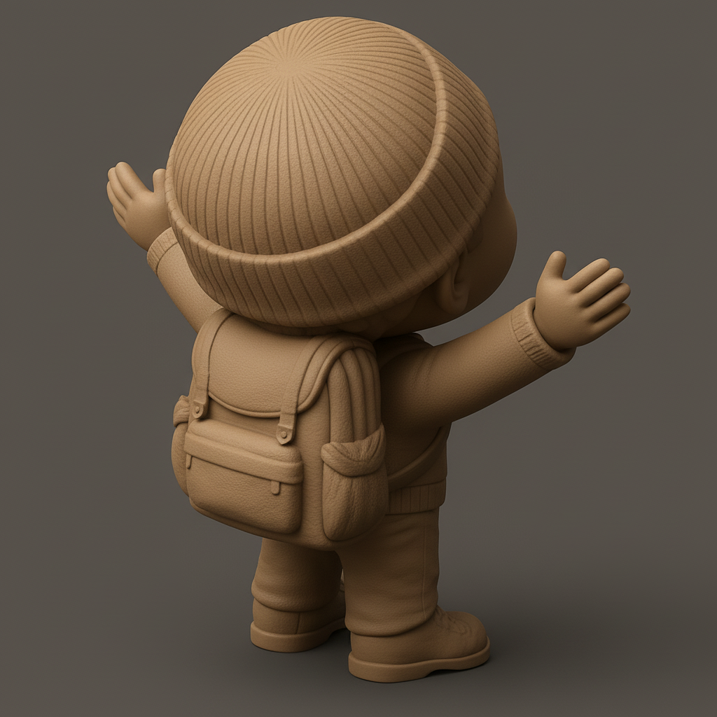 face anatomy 3d model-create 3d face model from photo_Bring Joy Home: Happy Child Explorer Figurine