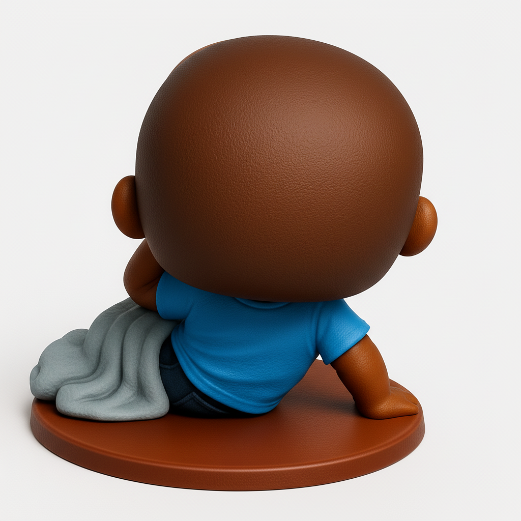 face anatomy 3d model-create 3d face model from photo_Cheerful Pop Style Baby Figurine - Adorable Decor