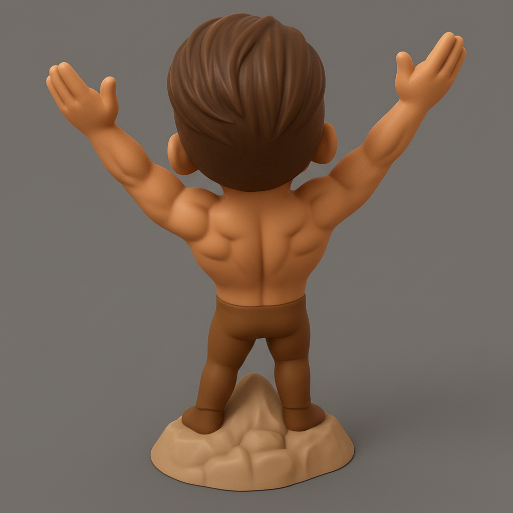 face anatomy 3d model-create 3d face model from photo_Heroic Champion Figure – Triumph in 3D!