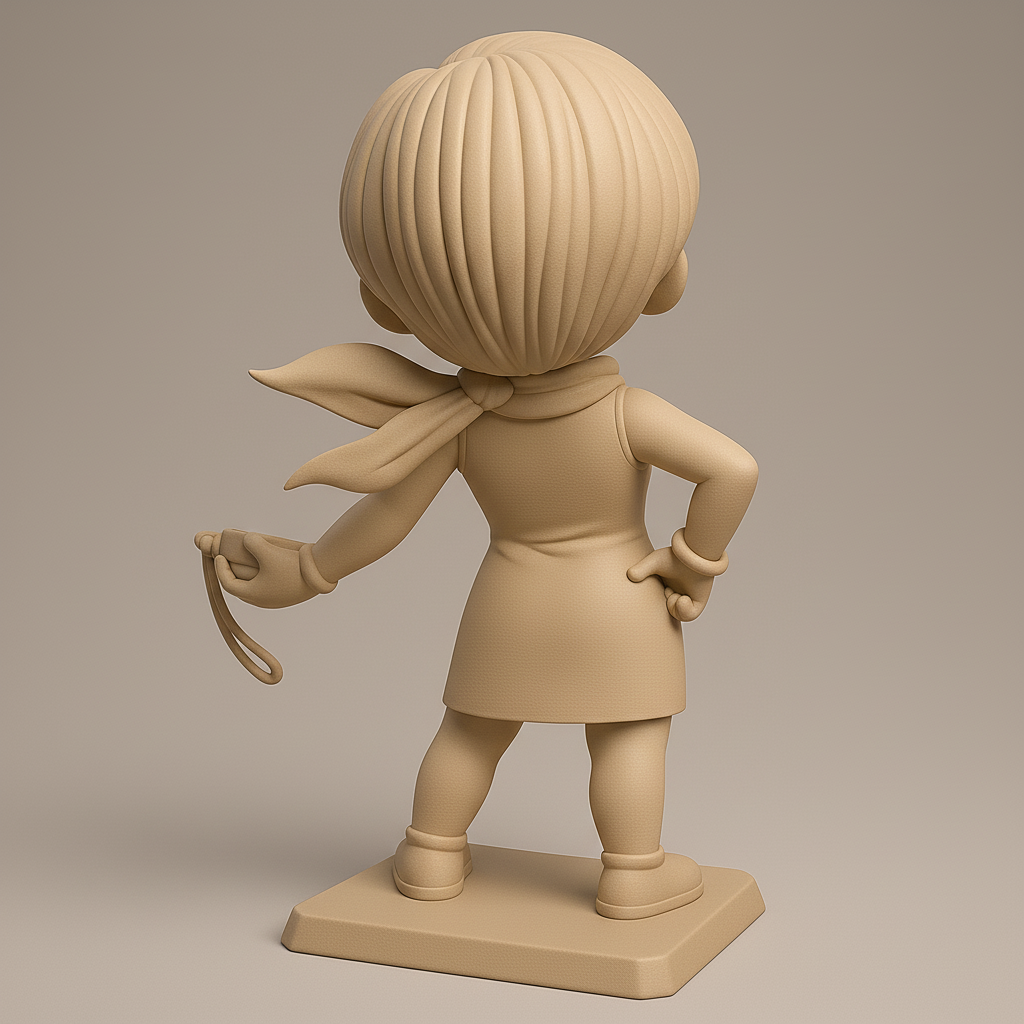 face anatomy 3d model-create 3d face model from photo_Charming Adventurer Figurine for 3D Printing