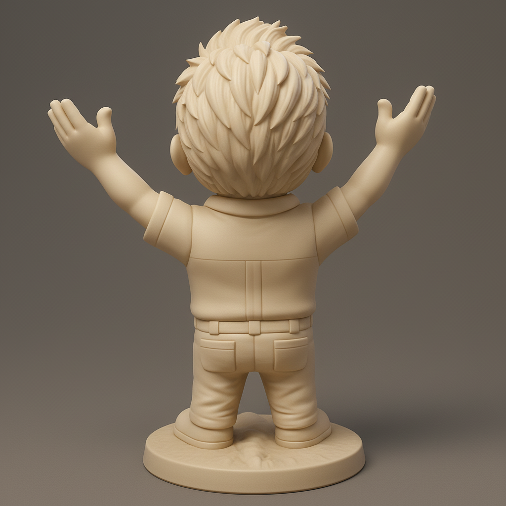 silhouette 3d printer maker-3d portrait printing_Radiant Joy Figurine - Share a Smile!