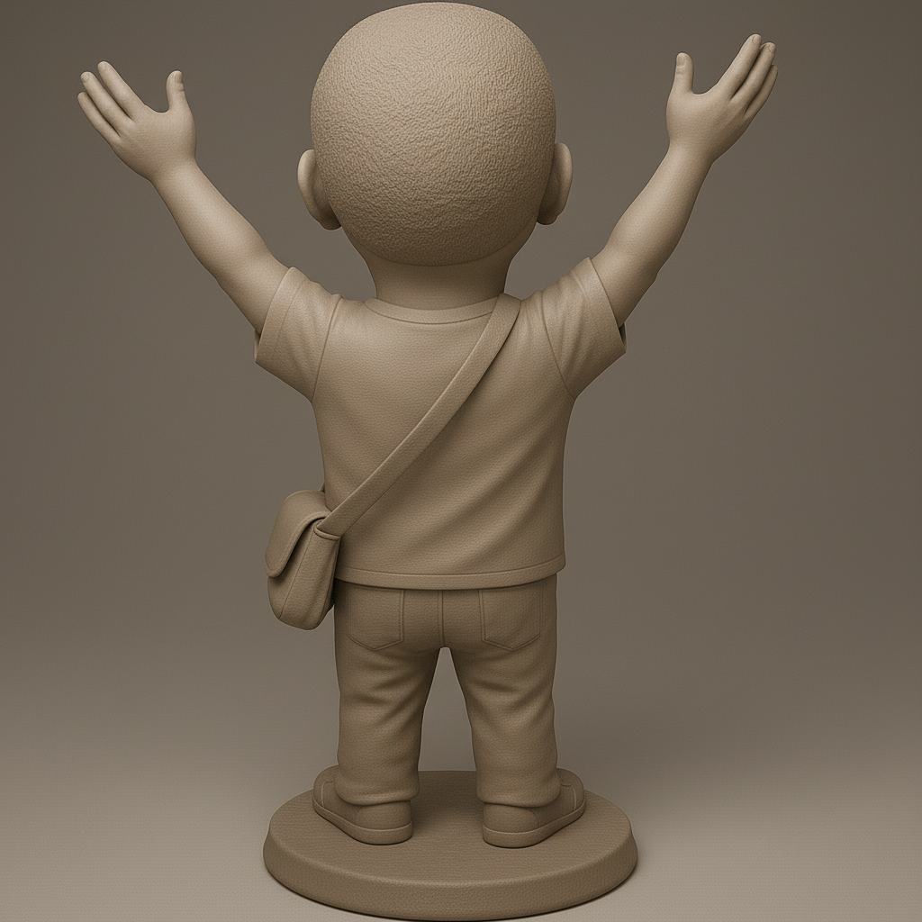 silhouette 3d printer maker-3d portrait printing_Joyful Figurine: Celebrate Happiness!