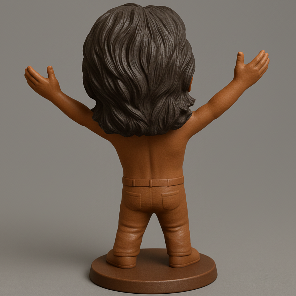 silhouette 3d printer maker-3d portrait printing_Joyful Expressive Figure for 3D Printing