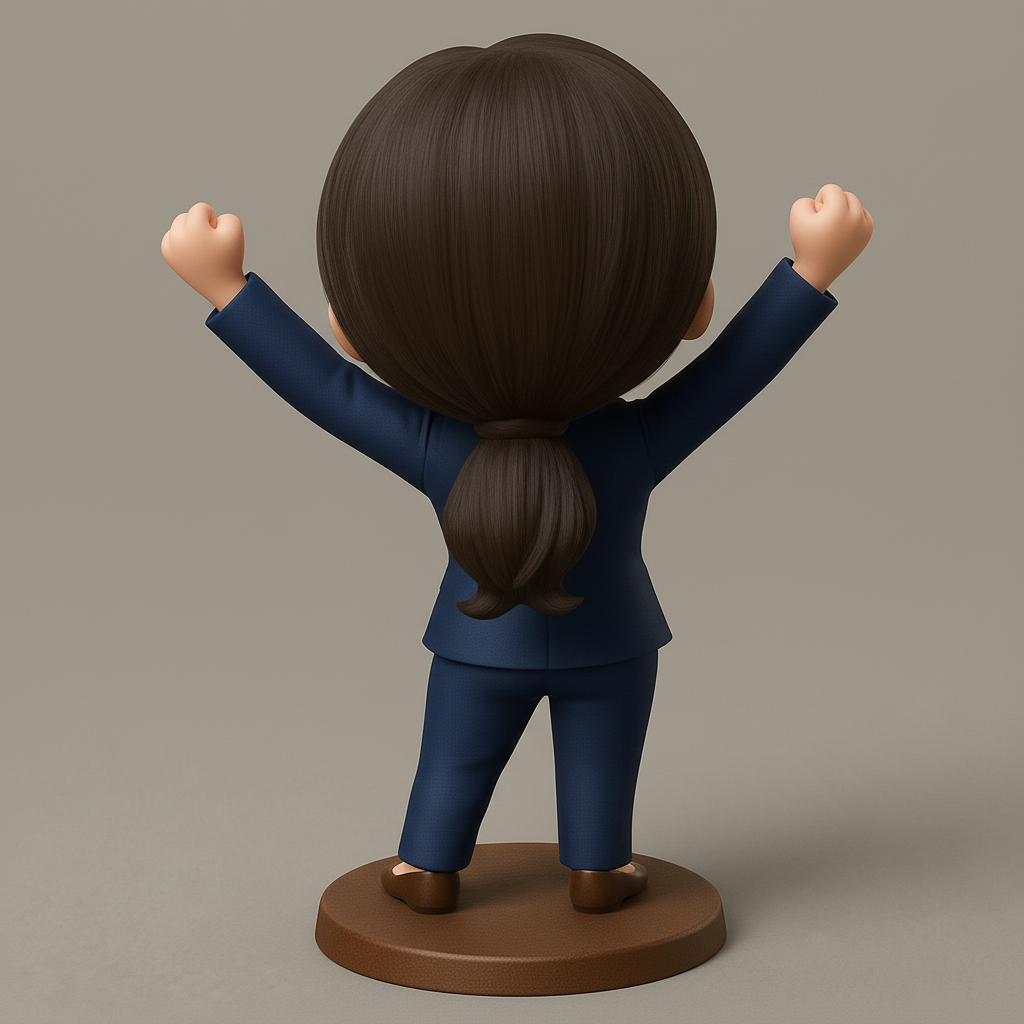 face anatomy 3d model-create 3d face model from photo_Dynamic Chibi Businesswoman: 