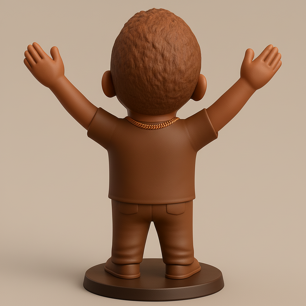 silhouette 3d printer maker-3d portrait printing_Positive Vibes Figurine: Your Desktop Cheerleader